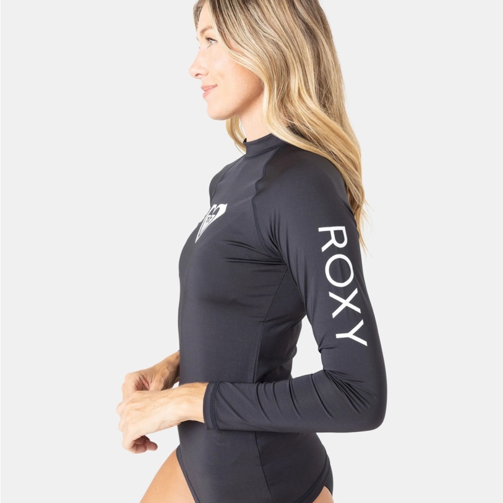 Roxy Women's Black Long Sleeve Rash Guard - Picture 7 of 12